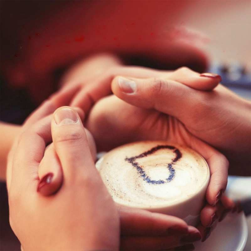 Открытка Доброе утро кофе с сердечком  мы навсегда вместе  Guten Morgen 