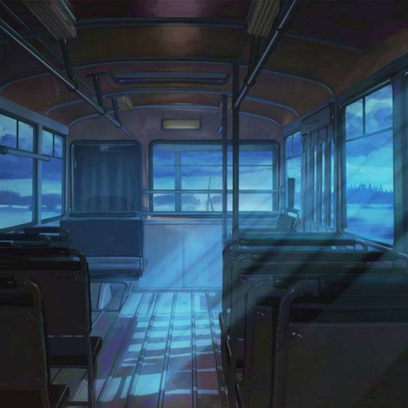 Открытка автобус пустой  тоска  Ich vermisse dich 