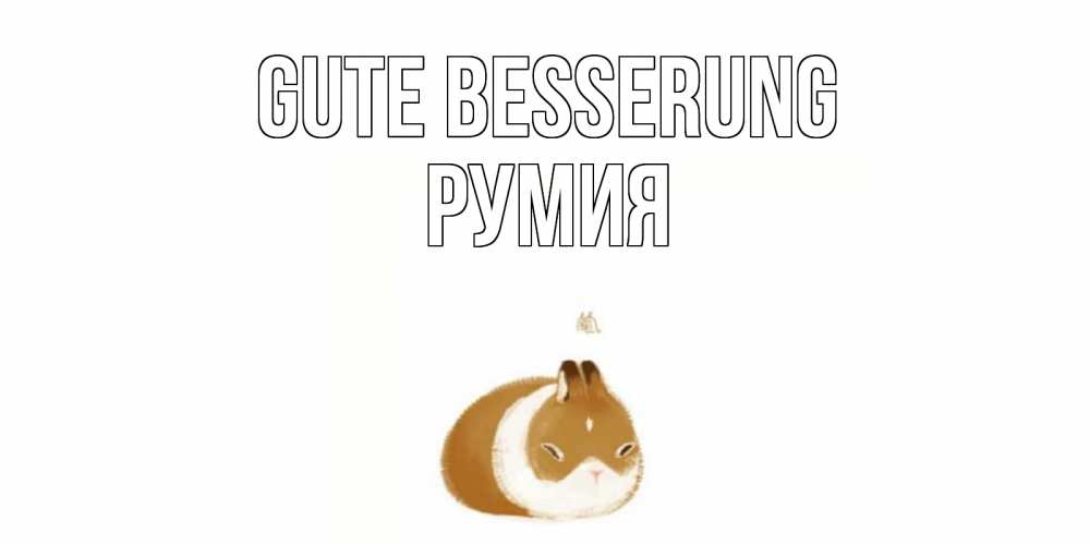 Открытка на каждый день с именем, Румия Gute Besserung морская свинка на открытке с пожеланиями не болеть Прикольная открытка с пожеланием онлайн скачать бесплатно 