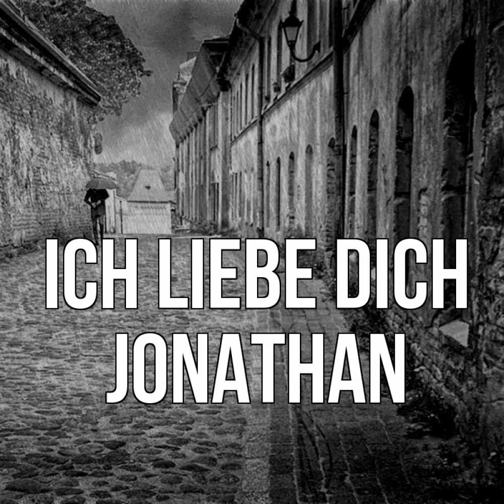 Открытка на каждый день с именем, Jonathan Ich liebe dich зонт Прикольная открытка с пожеланием онлайн скачать бесплатно 