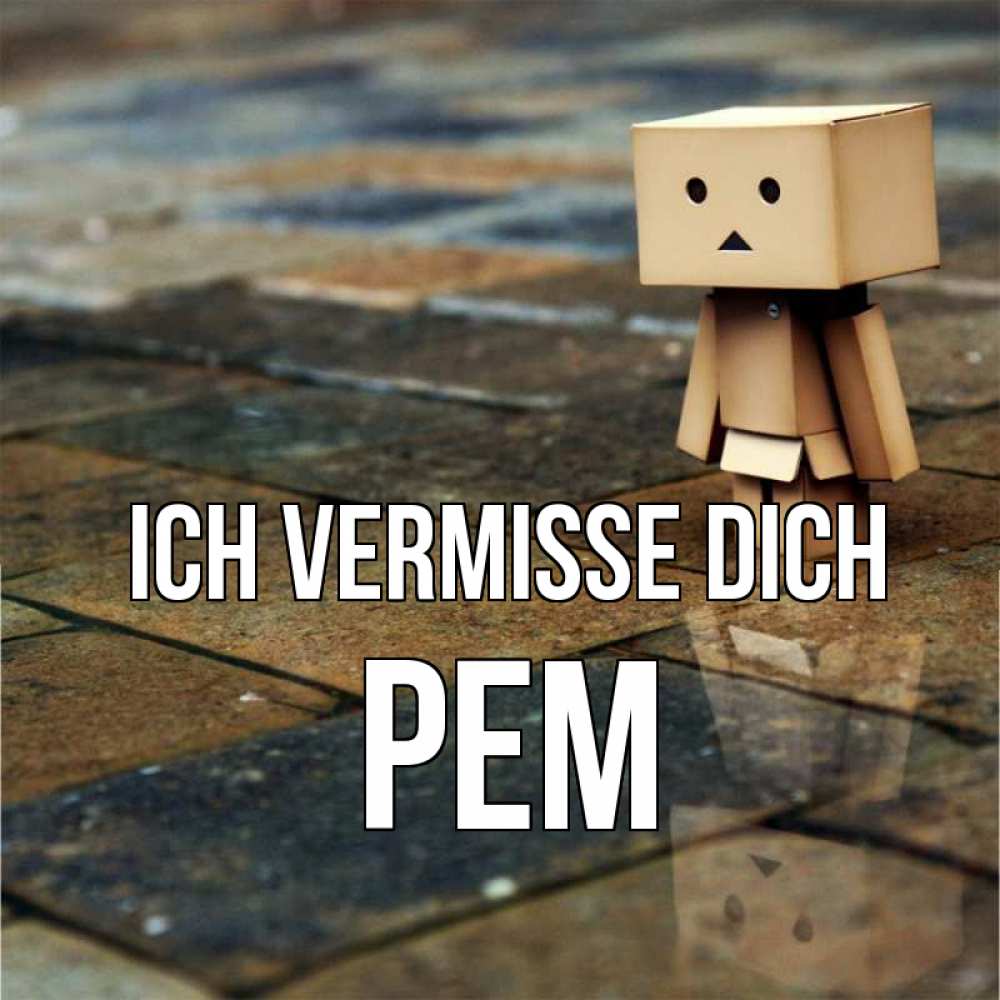 Открытка на каждый день с именем, Рем Ich vermisse dich куколка из картона в стиле майнкрафт Прикольная открытка с пожеланием онлайн скачать бесплатно 