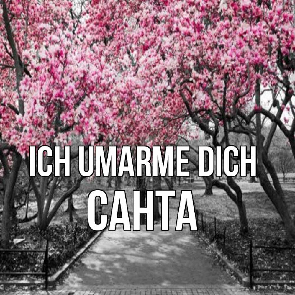 Открытка на каждый день с именем, Санта Ich umarme dich обработанное фото Прикольная открытка с пожеланием онлайн скачать бесплатно 