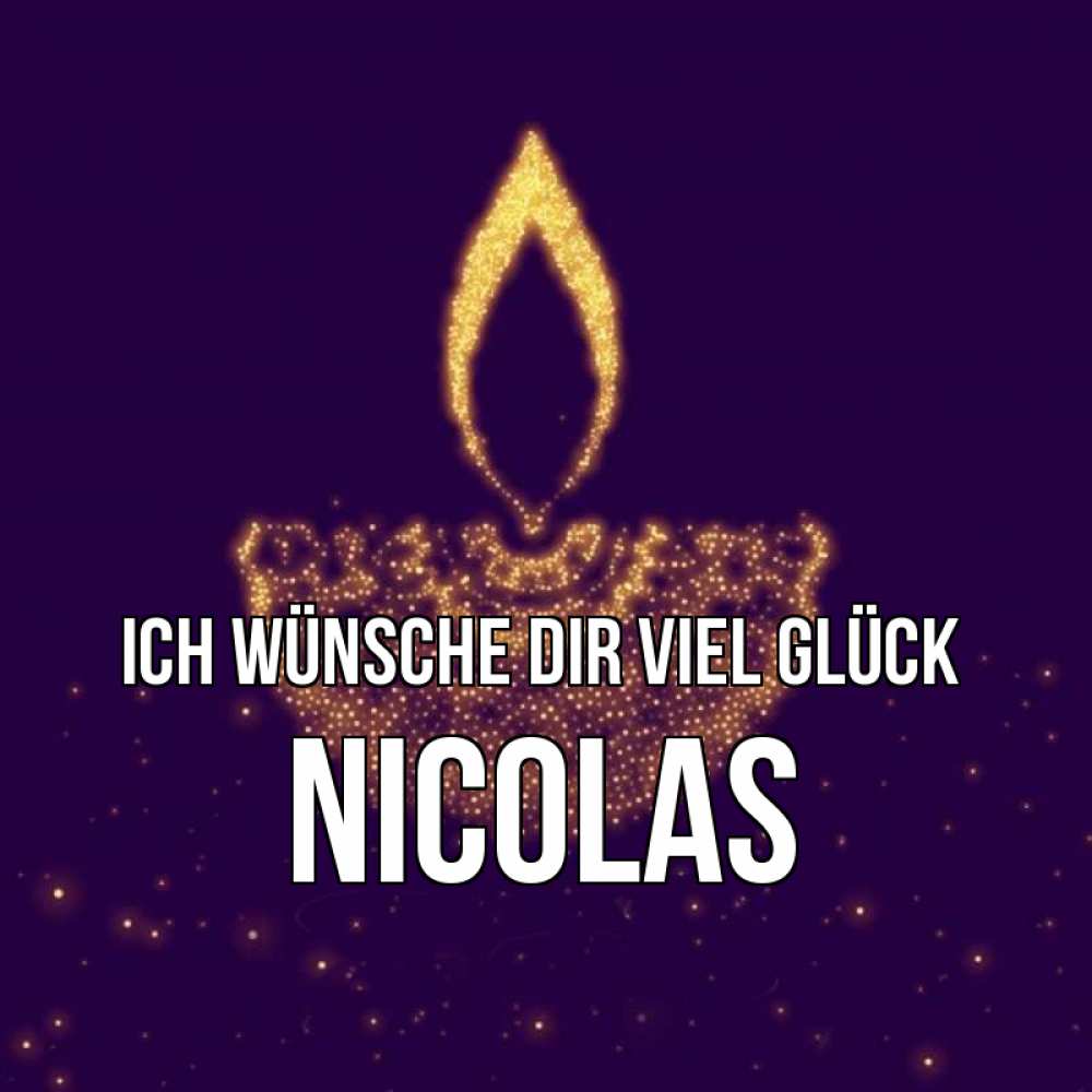Открытка на каждый день с именем, Nicolas Ich wünsche dir viel Glück пусть повезет 2 Прикольная открытка с пожеланием онлайн скачать бесплатно 