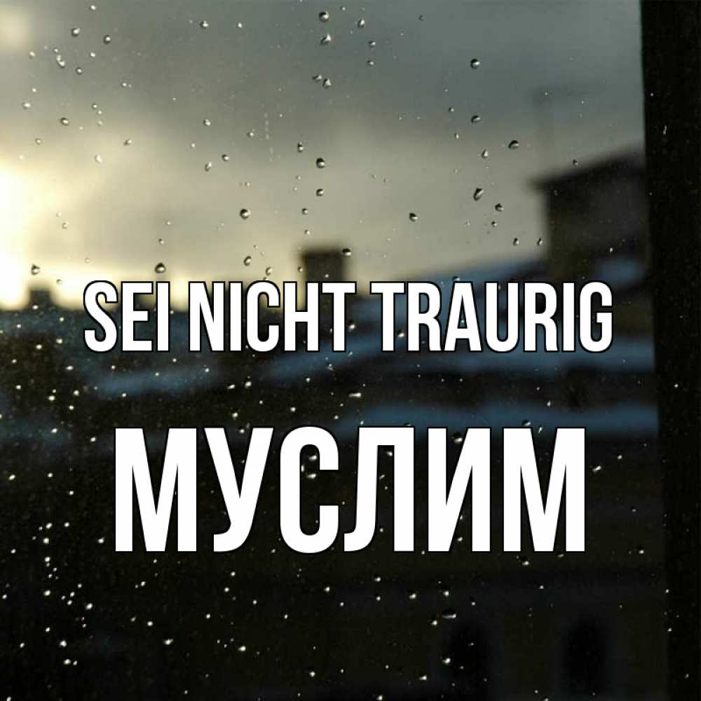 Открытка на каждый день с именем, Муслим Sei nicht traurig вид на крыши Прикольная открытка с пожеланием онлайн скачать бесплатно 