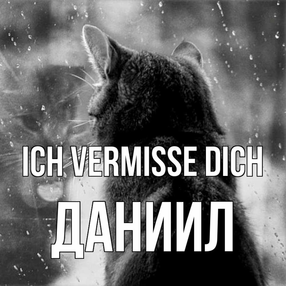 Открытка на каждый день с именем, Даниил Ich vermisse dich скорее ко мне приходи 1 Прикольная открытка с пожеланием онлайн скачать бесплатно 