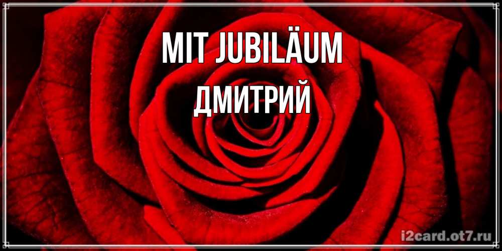 Открытка на каждый день с именем, Дмитрий Mit Jubiläum алая роза Прикольная открытка с пожеланием онлайн скачать бесплатно 