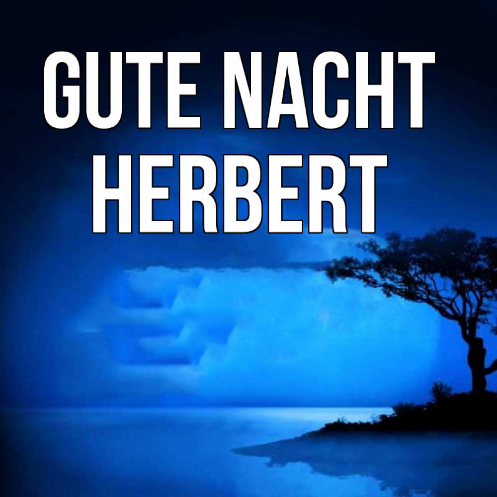 Открытка на каждый день с именем, Herbert Gute Nacht ночное побережье Прикольная открытка с пожеланием онлайн скачать бесплатно 