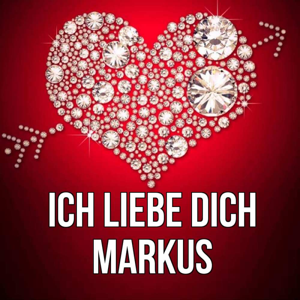 Открытка на каждый день с именем, Markus Ich liebe dich стрела купидона Прикольная открытка с пожеланием онлайн скачать бесплатно 