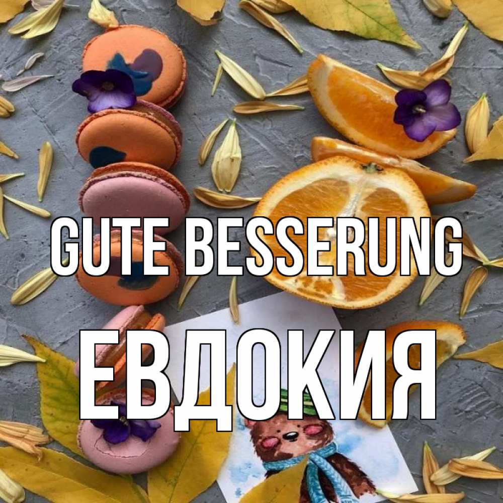Открытка на каждый день с именем, Евдокия Gute Besserung не болейте Прикольная открытка с пожеланием онлайн скачать бесплатно 