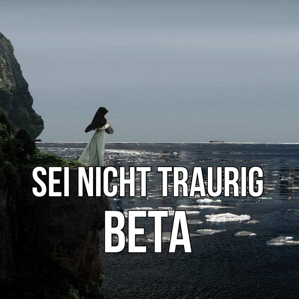 Открытка на каждый день с именем, Вета Sei nicht traurig весна лед тает Прикольная открытка с пожеланием онлайн скачать бесплатно 