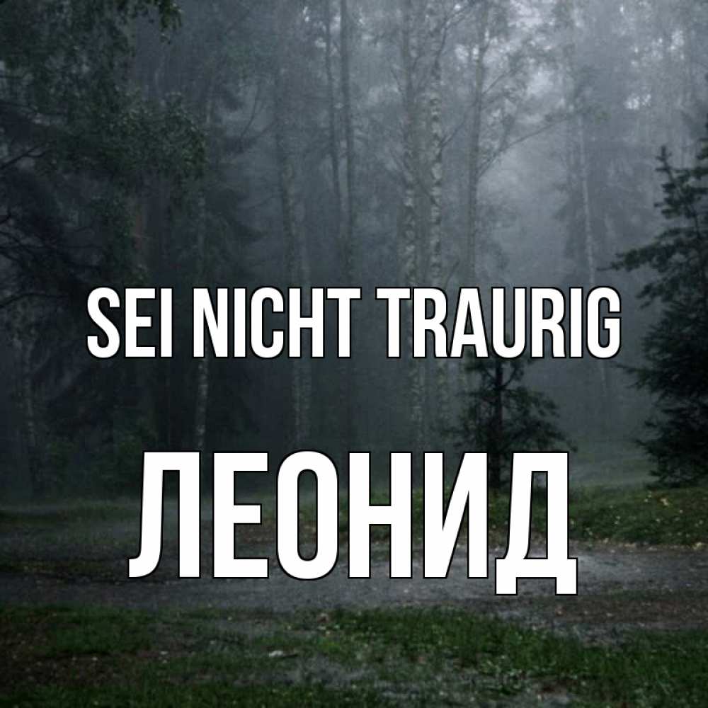 Открытка на каждый день с именем, Леонид Sei nicht traurig осень Прикольная открытка с пожеланием онлайн скачать бесплатно 