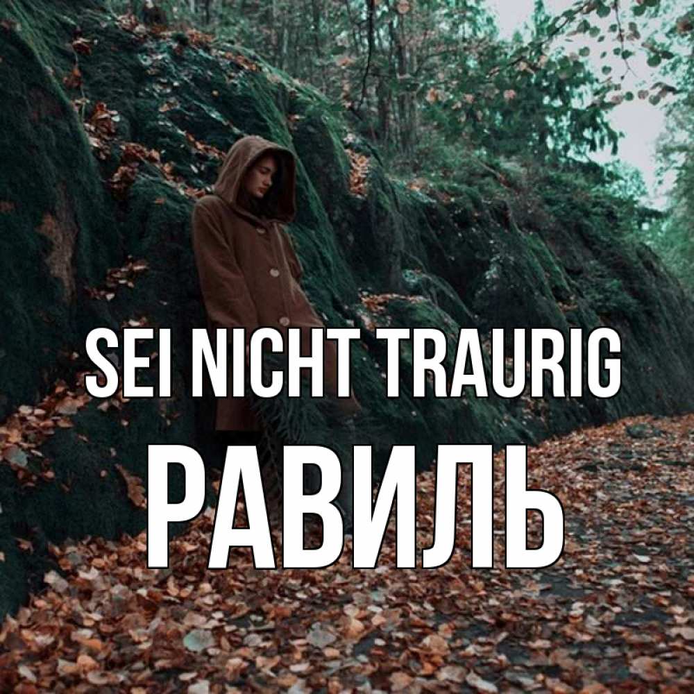 Открытка на каждый день с именем, Равиль Sei nicht traurig осенний лес Прикольная открытка с пожеланием онлайн скачать бесплатно 