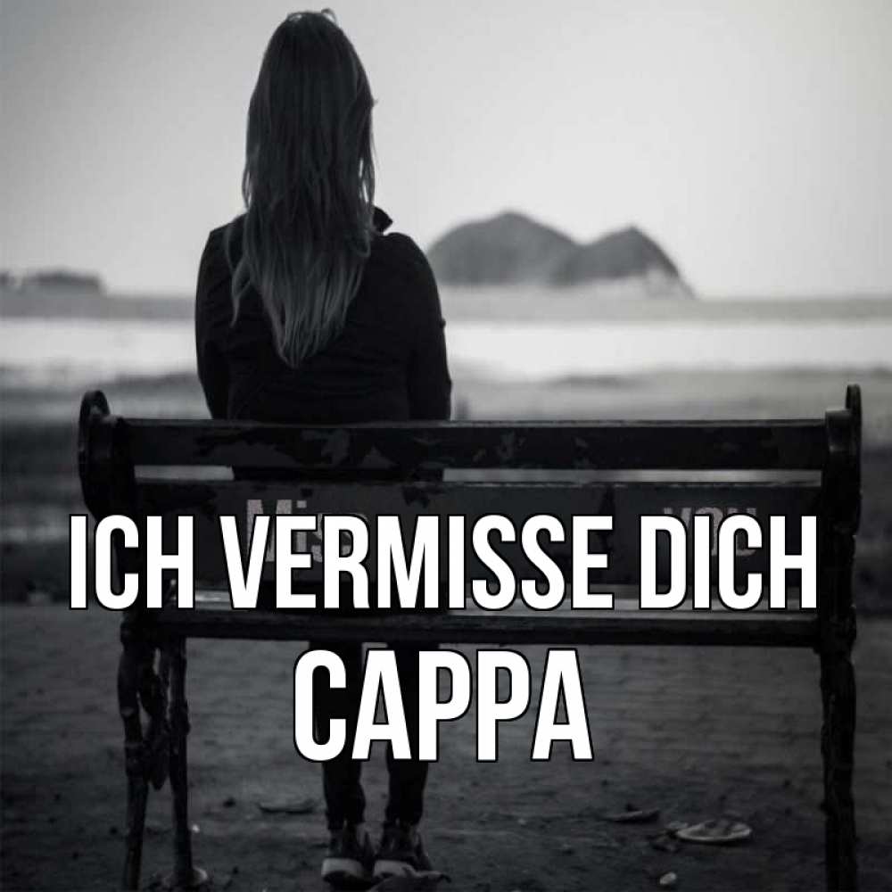 Открытка на каждый день с именем, Сарра Ich vermisse dich девушка одна Прикольная открытка с пожеланием онлайн скачать бесплатно 