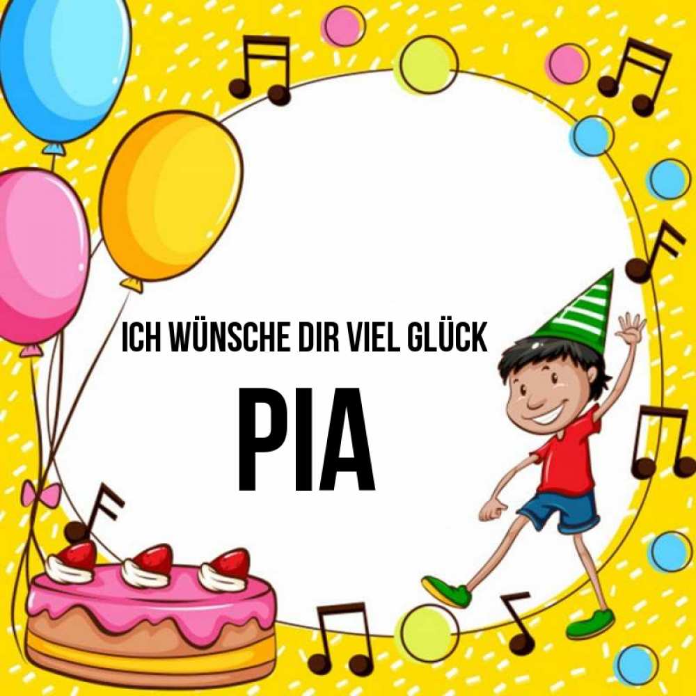 Открытка на каждый день с именем, Pia Ich wünsche dir viel Glück открытка 1 Прикольная открытка с пожеланием онлайн скачать бесплатно 