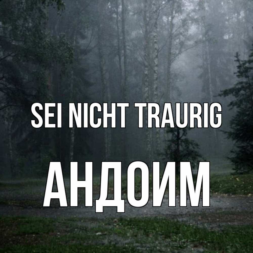 Открытка на каждый день с именем, Андоим Sei nicht traurig осень Прикольная открытка с пожеланием онлайн скачать бесплатно 