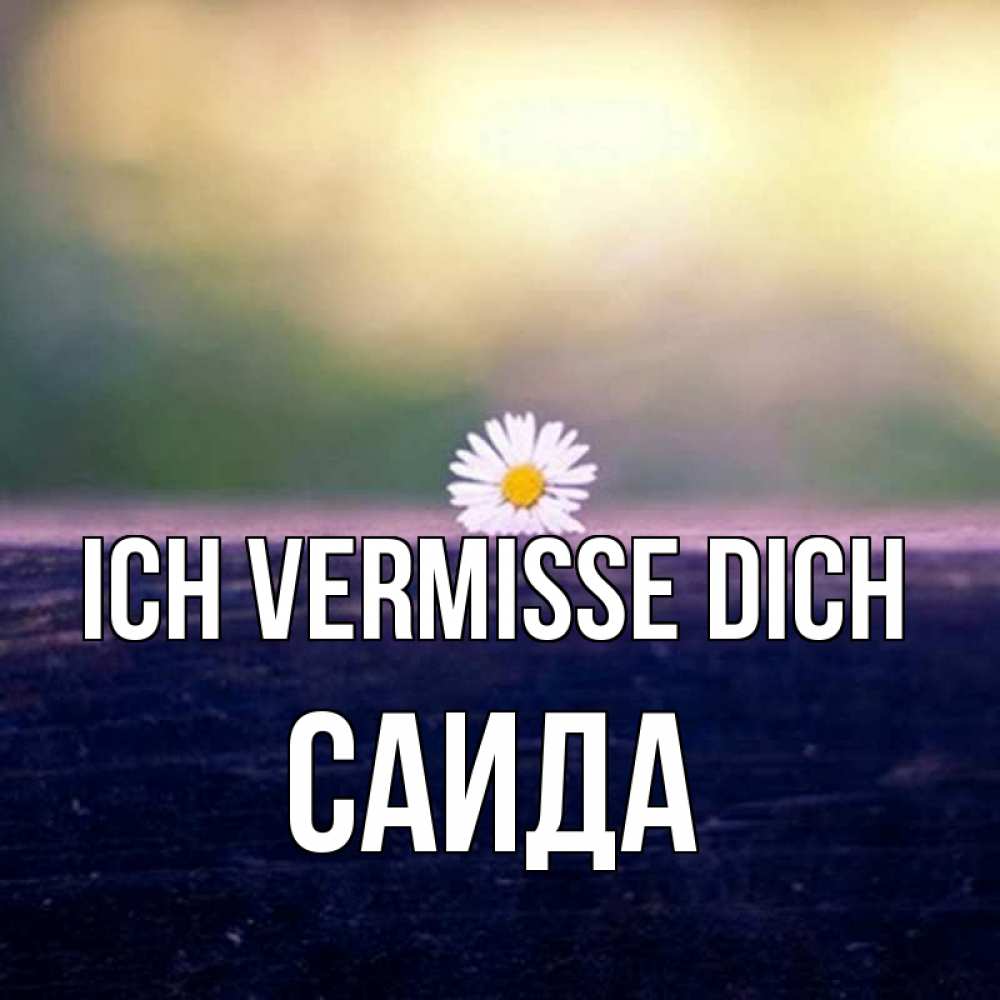 Открытка на каждый день с именем, Саида Ich vermisse dich приходи в гости Прикольная открытка с пожеланием онлайн скачать бесплатно 