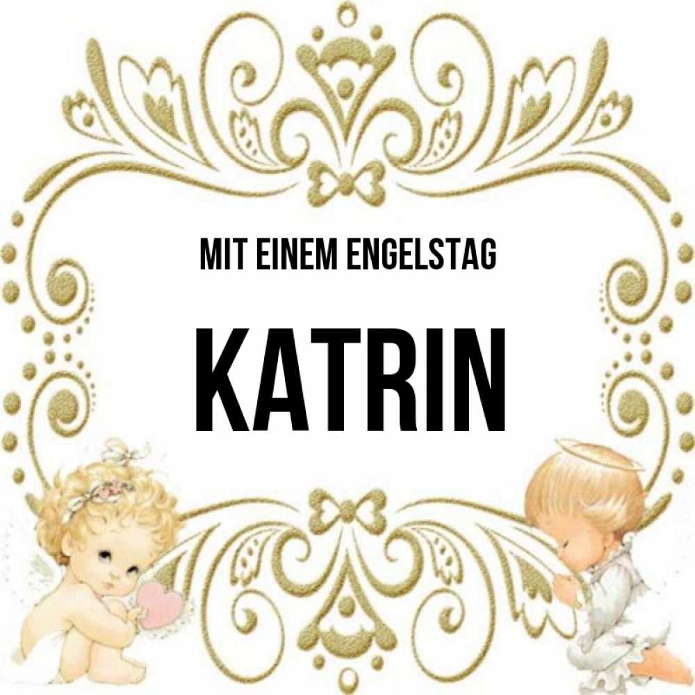 Картинка Mit einem Engelstag, Katrin