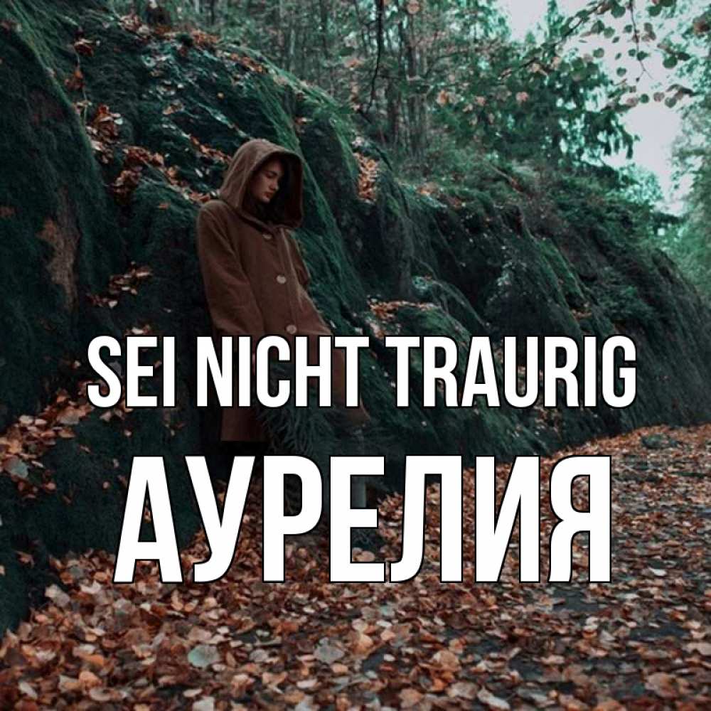 Открытка на каждый день с именем, Аурелия Sei nicht traurig осенний лес Прикольная открытка с пожеланием онлайн скачать бесплатно 