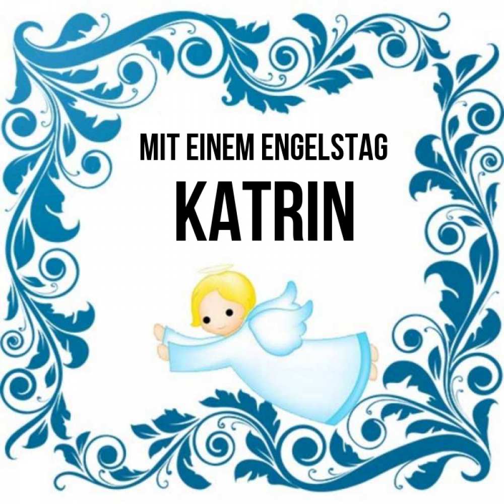 Картинка Mit einem Engelstag, Katrin