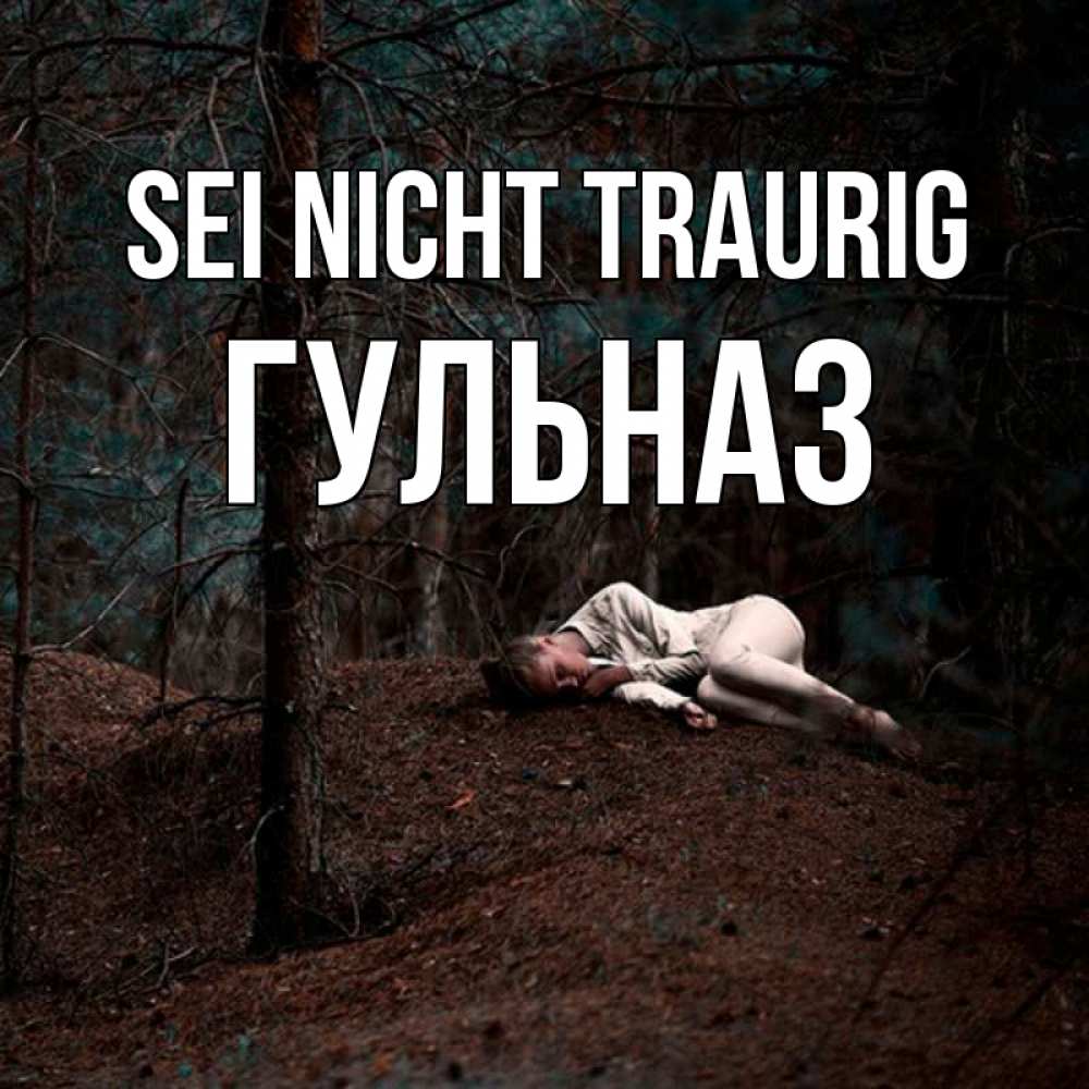 Открытка на каждый день с именем, Гульназ Sei nicht traurig лес Прикольная открытка с пожеланием онлайн скачать бесплатно 