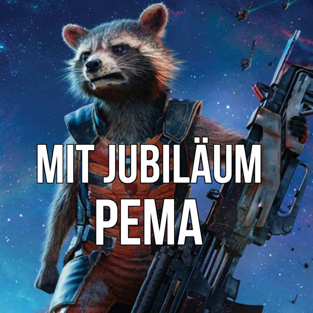 Открытка на каждый день с именем, Рема Mit Jubiläum реактивный Рокета Прикольная открытка с пожеланием онлайн скачать бесплатно 