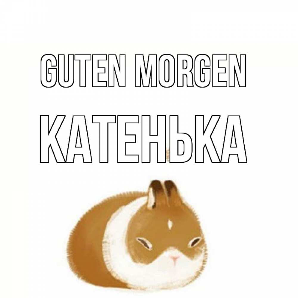 Открытка на каждый день с именем, Катенька Guten Morgen хорошего утречка Прикольная открытка с пожеланием онлайн скачать бесплатно 