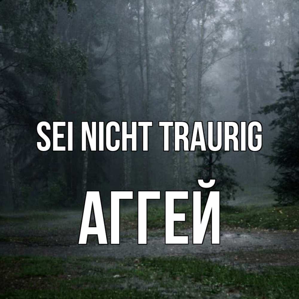 Открытка на каждый день с именем, Аггей Sei nicht traurig осень Прикольная открытка с пожеланием онлайн скачать бесплатно 