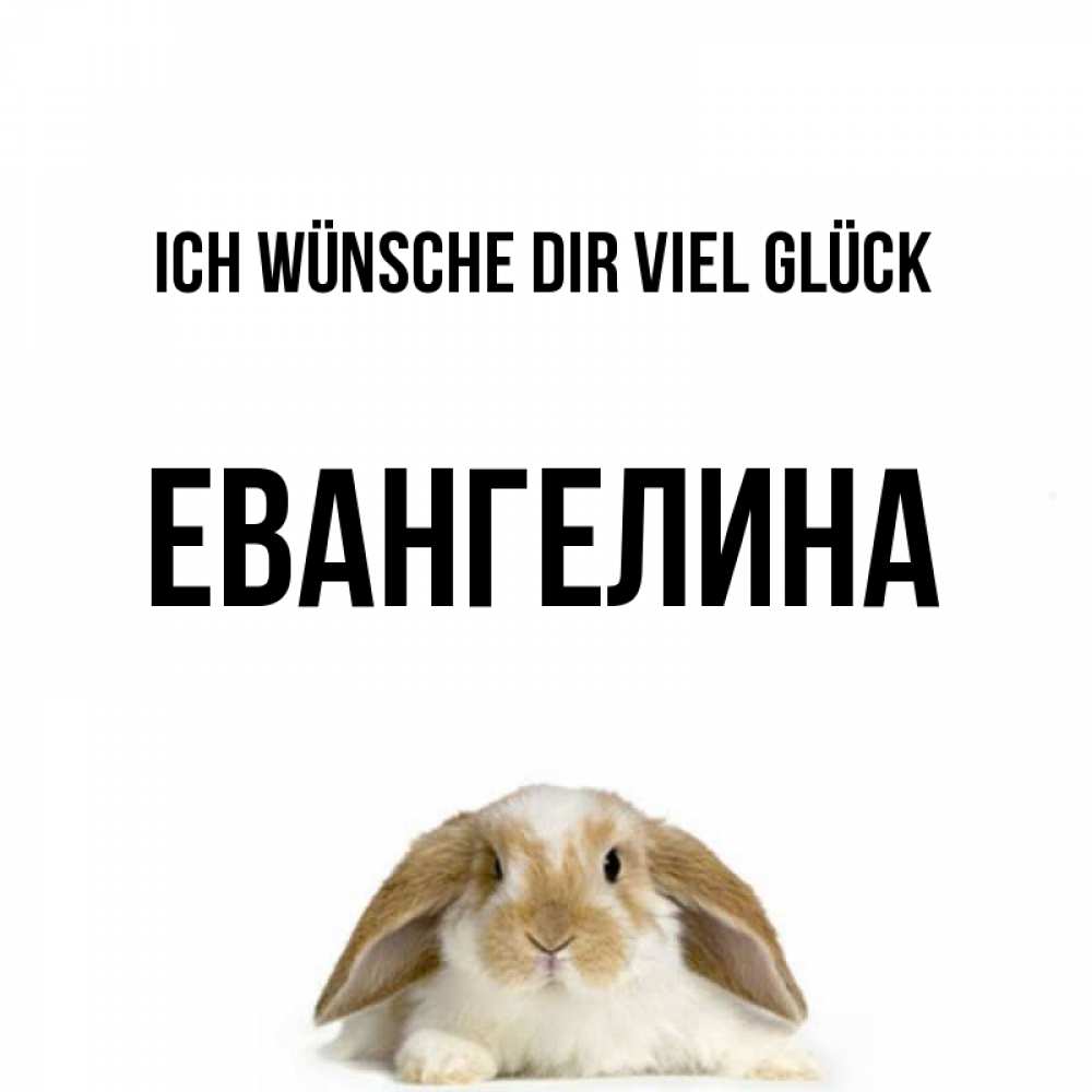 Открытка на каждый день с именем, Евангелина Ich wünsche dir viel Glück открытки с произвольным текстом который можно вставить в открытку и создать ее самостоятельно бесплатно онлайн Прикольная открытка с пожеланием онлайн скачать бесплатно 