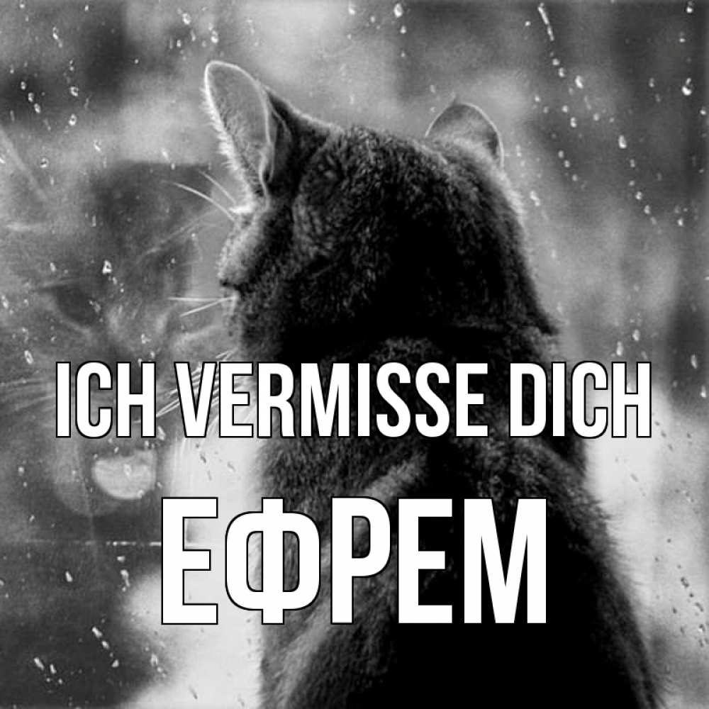 Открытка на каждый день с именем, Ефрем Ich vermisse dich скорее ко мне приходи 1 Прикольная открытка с пожеланием онлайн скачать бесплатно 