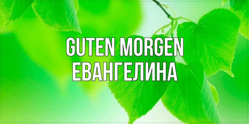 Открытка на каждый день с именем, Евангелина Guten Morgen доброе утро с березовыми листьями Прикольная открытка с пожеланием онлайн скачать бесплатно 