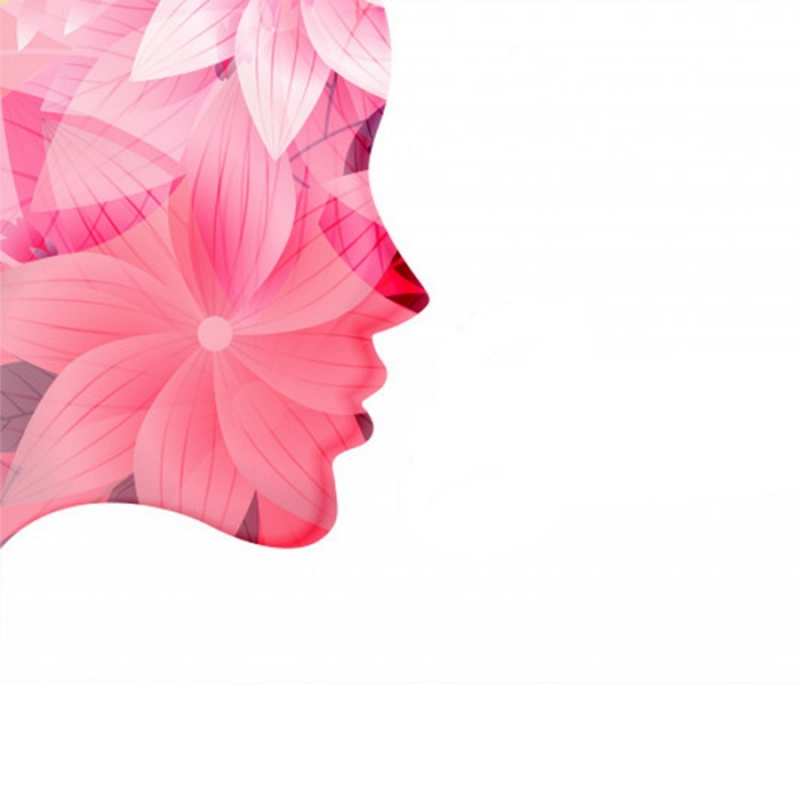 Открытка девушка из цветов  на удачу  Ich wünsche dir viel Glück 