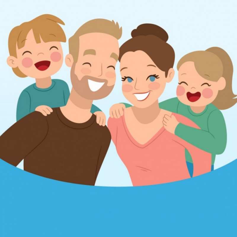 Открытка семейное счастье  везения тебе  Ich wünsche dir viel Glück 