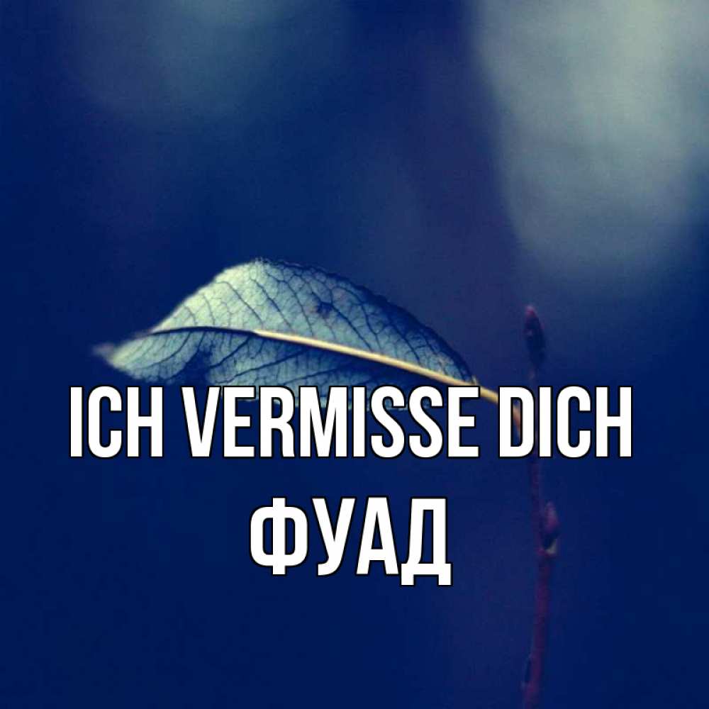 Открытка на каждый день с именем, Фуад Ich vermisse dich одна ветка 1 Прикольная открытка с пожеланием онлайн скачать бесплатно 