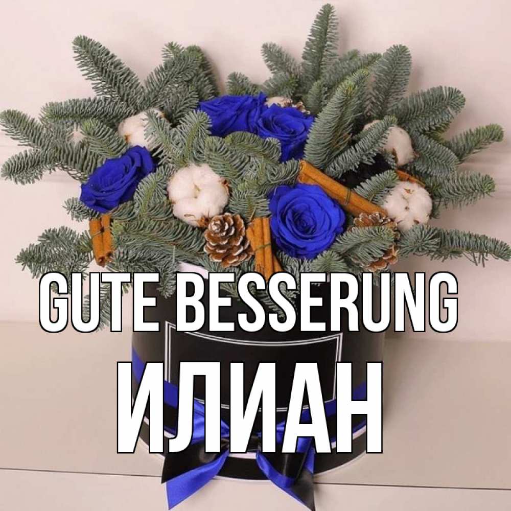 Открытка на каждый день с именем, Илиан Gute Besserung короче кто то загрузил эти шишки Прикольная открытка с пожеланием онлайн скачать бесплатно 