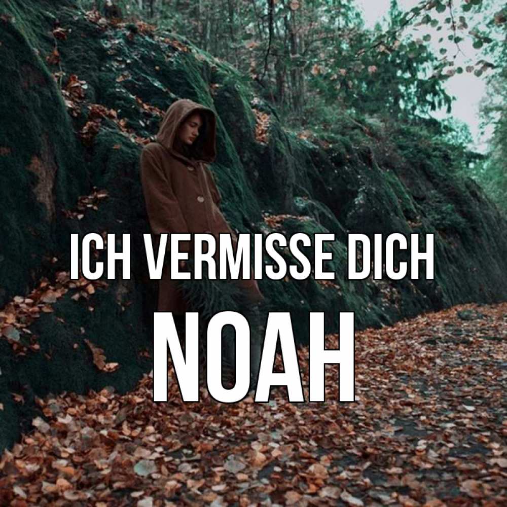 Открытка на каждый день с именем, Noah Ich vermisse dich скука 1 Прикольная открытка с пожеланием онлайн скачать бесплатно 