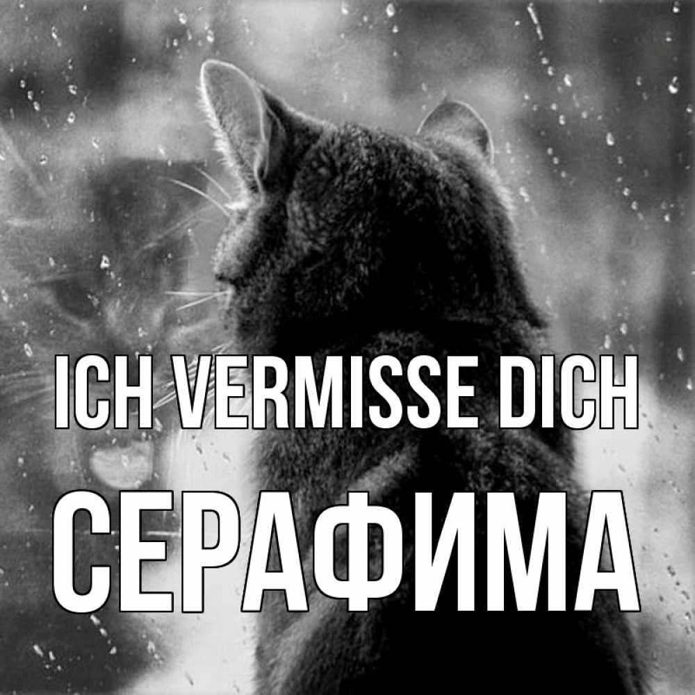 Открытка на каждый день с именем, Серафима Ich vermisse dich скорее ко мне приходи 1 Прикольная открытка с пожеланием онлайн скачать бесплатно 