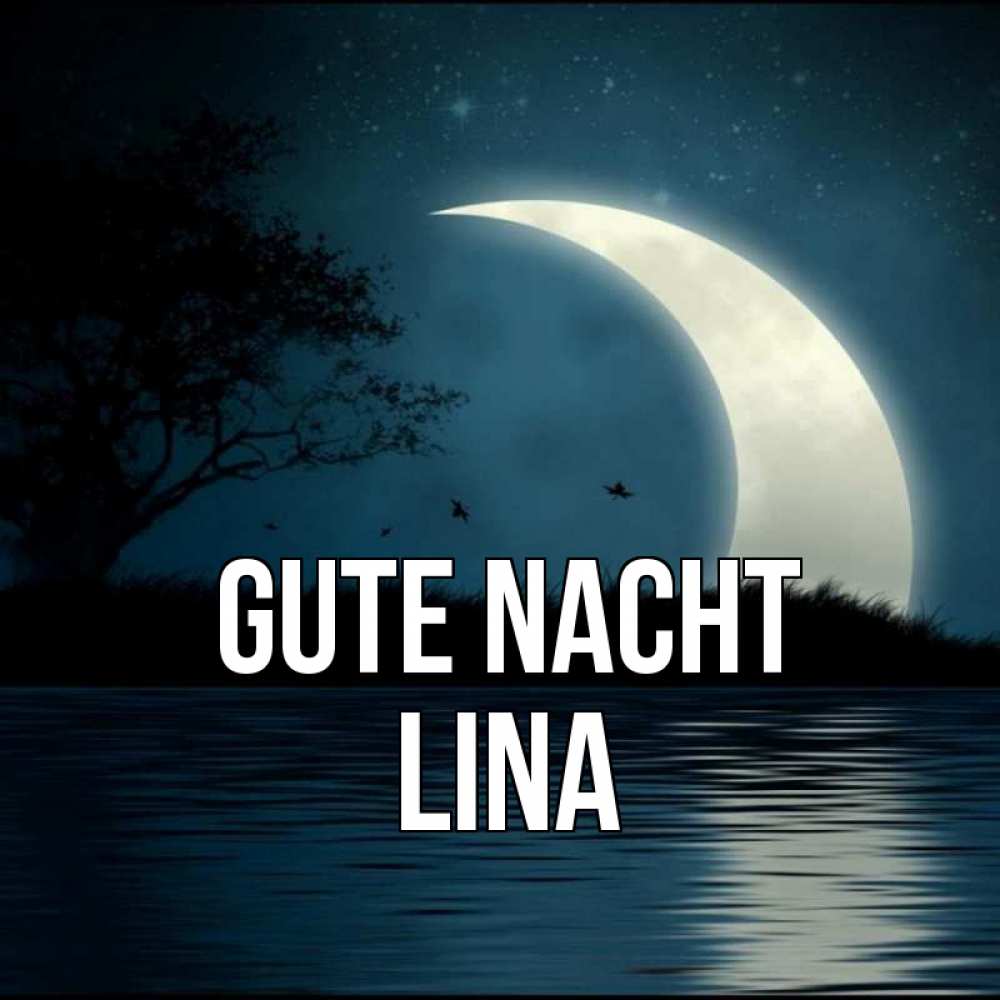 Открытка на каждый день с именем, Lina Gute Nacht вода Прикольная открытка с пожеланием онлайн скачать бесплатно 
