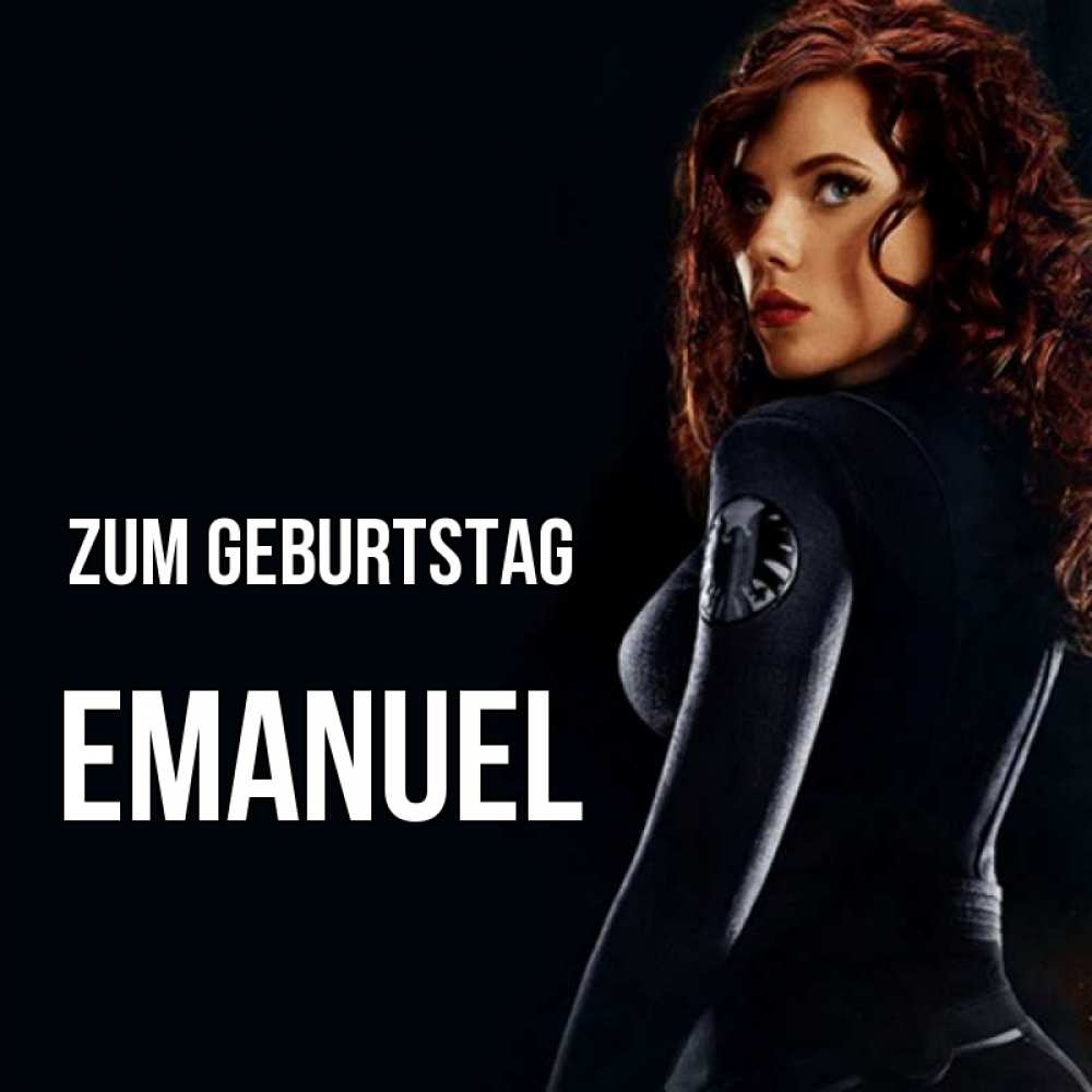 Открытка на каждый день с именем, Emanuel Zum Geburtstag Марвел черная вдова Прикольная открытка с пожеланием онлайн скачать бесплатно 