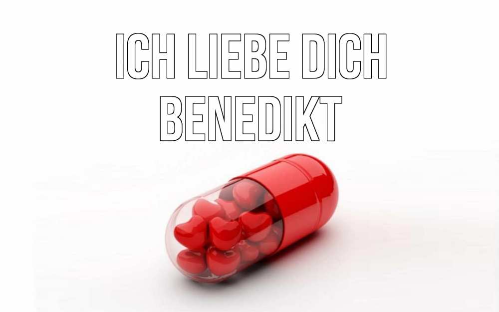 Открытка на каждый день с именем, Benedikt Ich liebe dich сердце Прикольная открытка с пожеланием онлайн скачать бесплатно 
