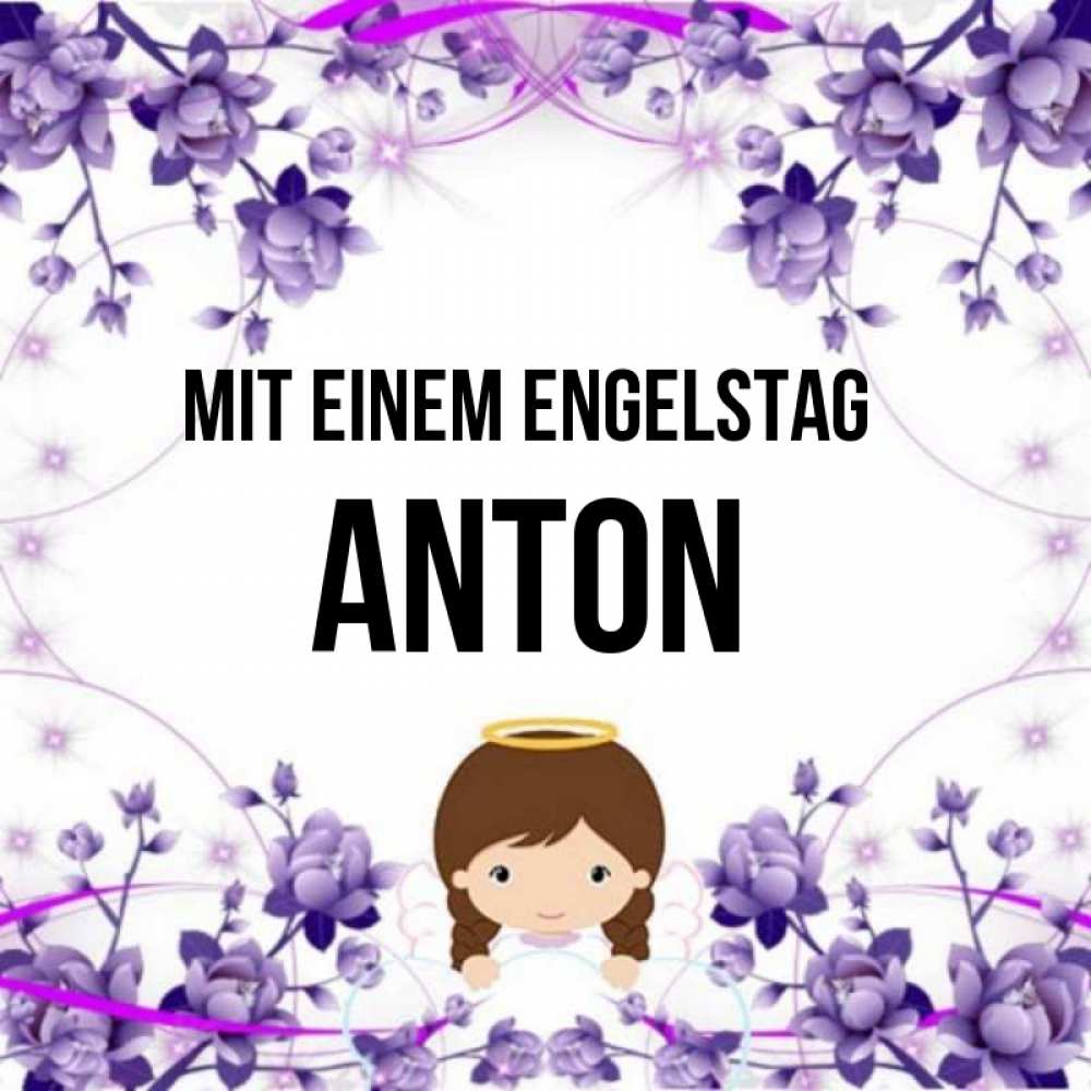 Картинка Mit einem Engelstag, Anton