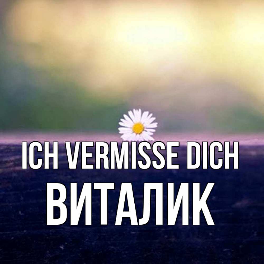 Открытка на каждый день с именем, Виталик Ich vermisse dich приходи в гости Прикольная открытка с пожеланием онлайн скачать бесплатно 