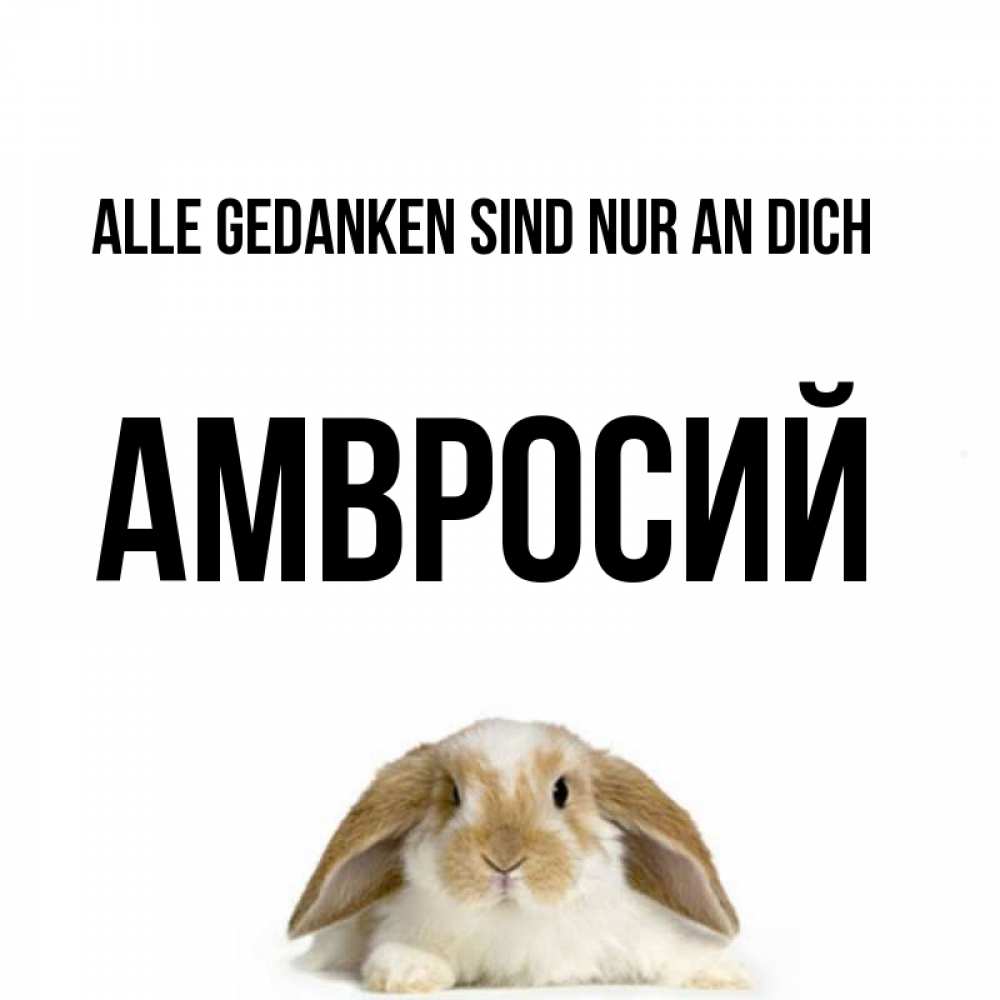 Открытка на каждый день с именем, Амвросий Alle Gedanken sind nur an dich подписать своими руками онлайн Прикольная открытка с пожеланием онлайн скачать бесплатно 