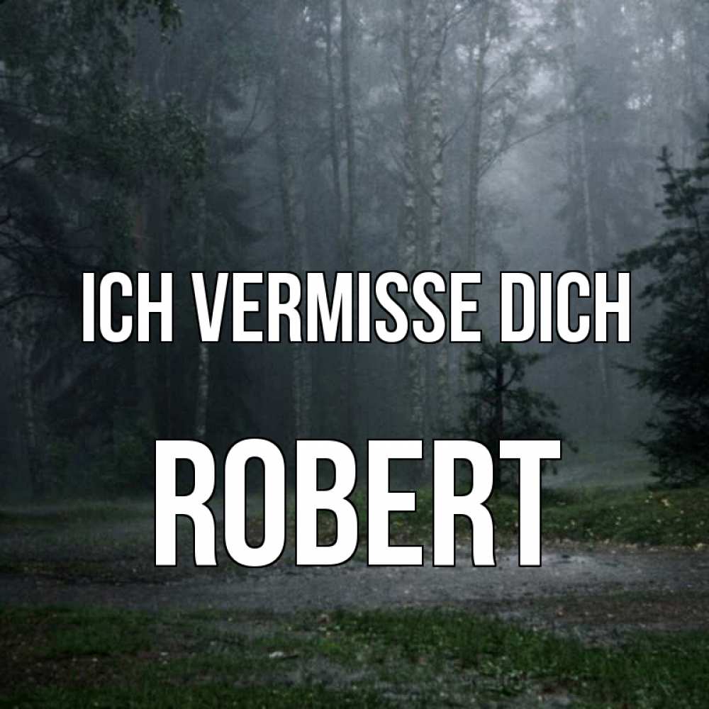 Открытка на каждый день с именем, Robert Ich vermisse dich одна и плохо мне Прикольная открытка с пожеланием онлайн скачать бесплатно 