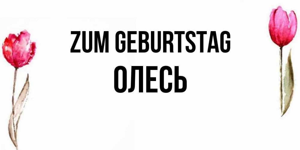 Картинка Zum Geburtstag, Олесь