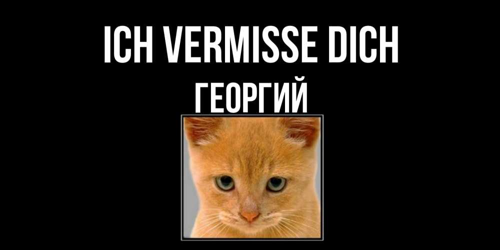 Открытка на каждый день с именем, Георгий Ich vermisse dich открытки рыжий котенок скучает по тебе Прикольная открытка с пожеланием онлайн скачать бесплатно 