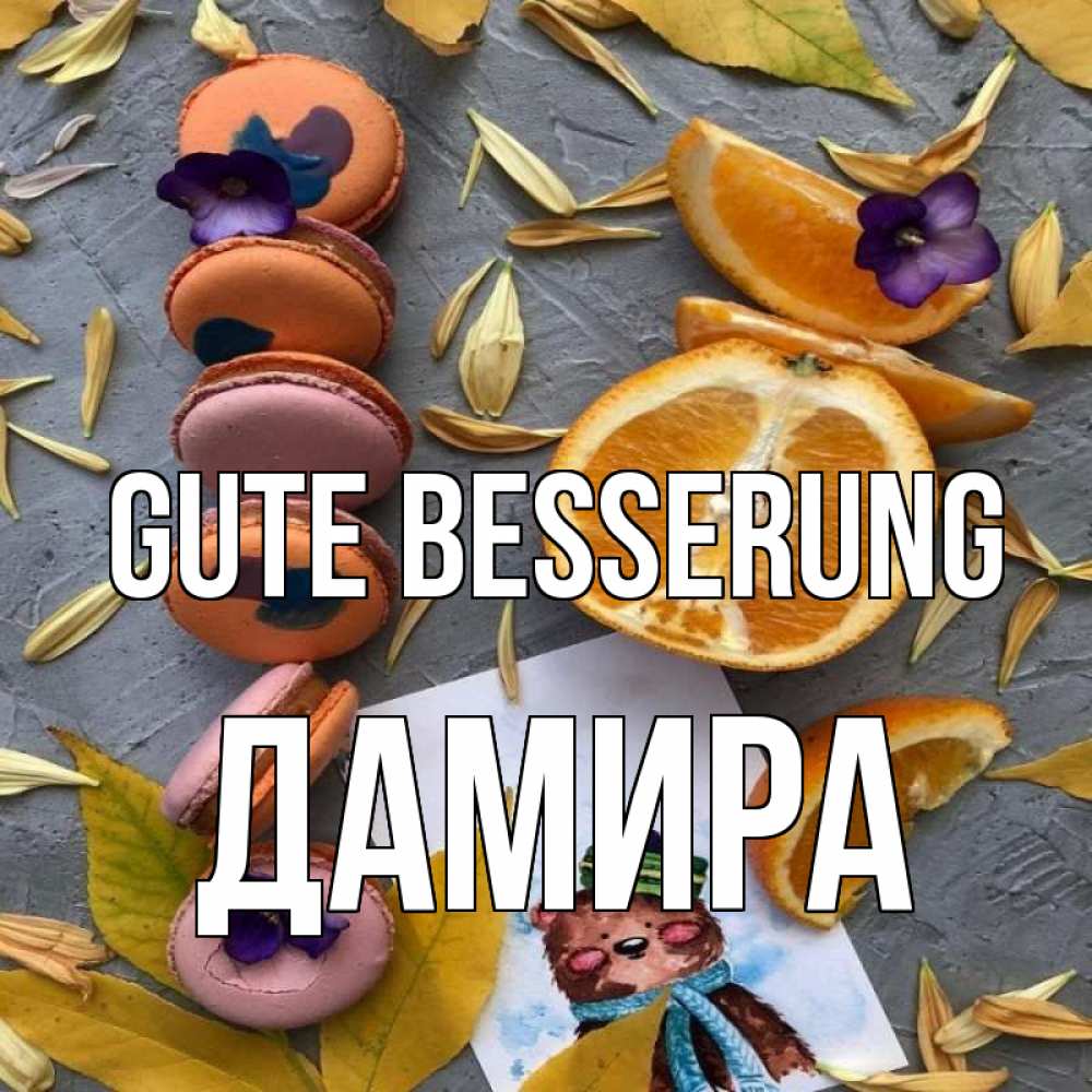 Открытка на каждый день с именем, Дамира Gute Besserung не болейте Прикольная открытка с пожеланием онлайн скачать бесплатно 