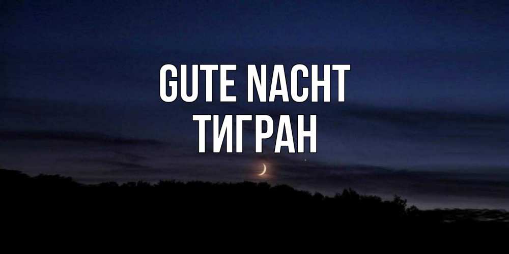 Открытка на каждый день с именем, Тигран Gute Nacht месяц Прикольная открытка с пожеланием онлайн скачать бесплатно 