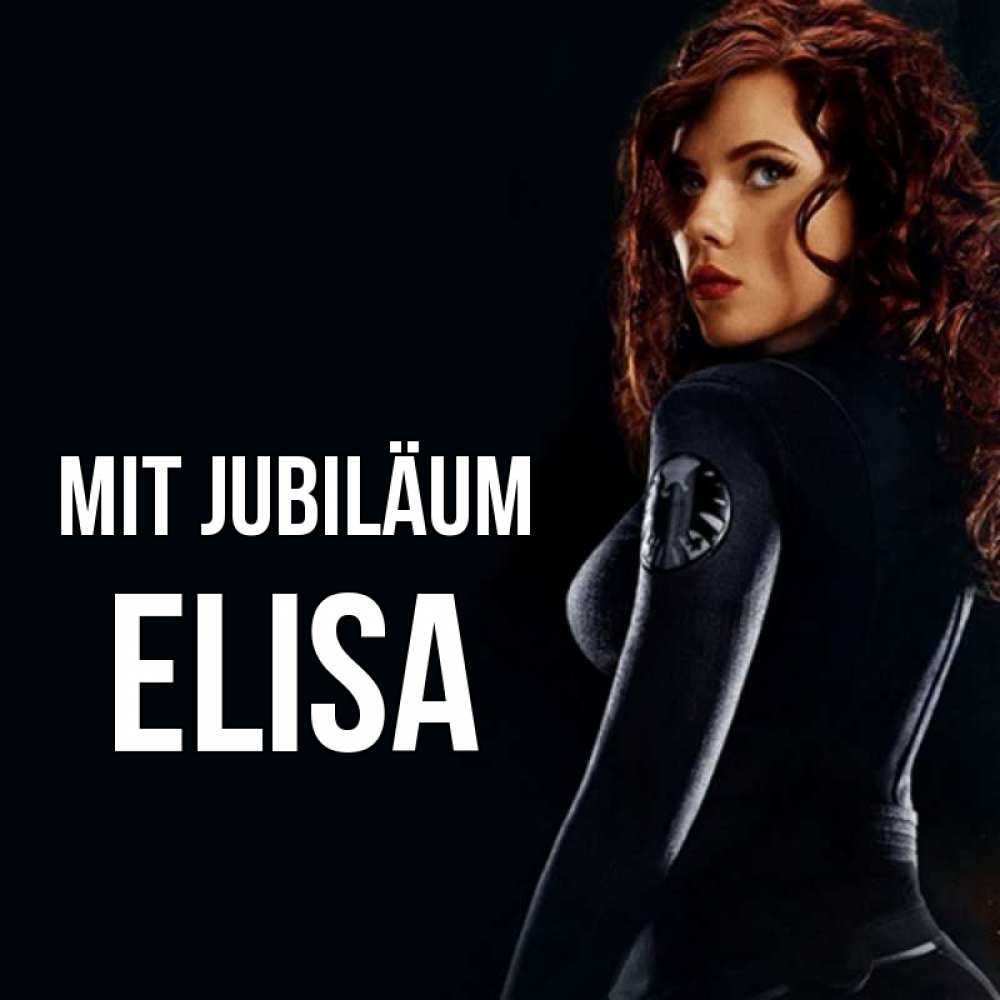 Открытка на каждый день с именем, Elisa Mit Jubiläum Марвел черная вдова Прикольная открытка с пожеланием онлайн скачать бесплатно 