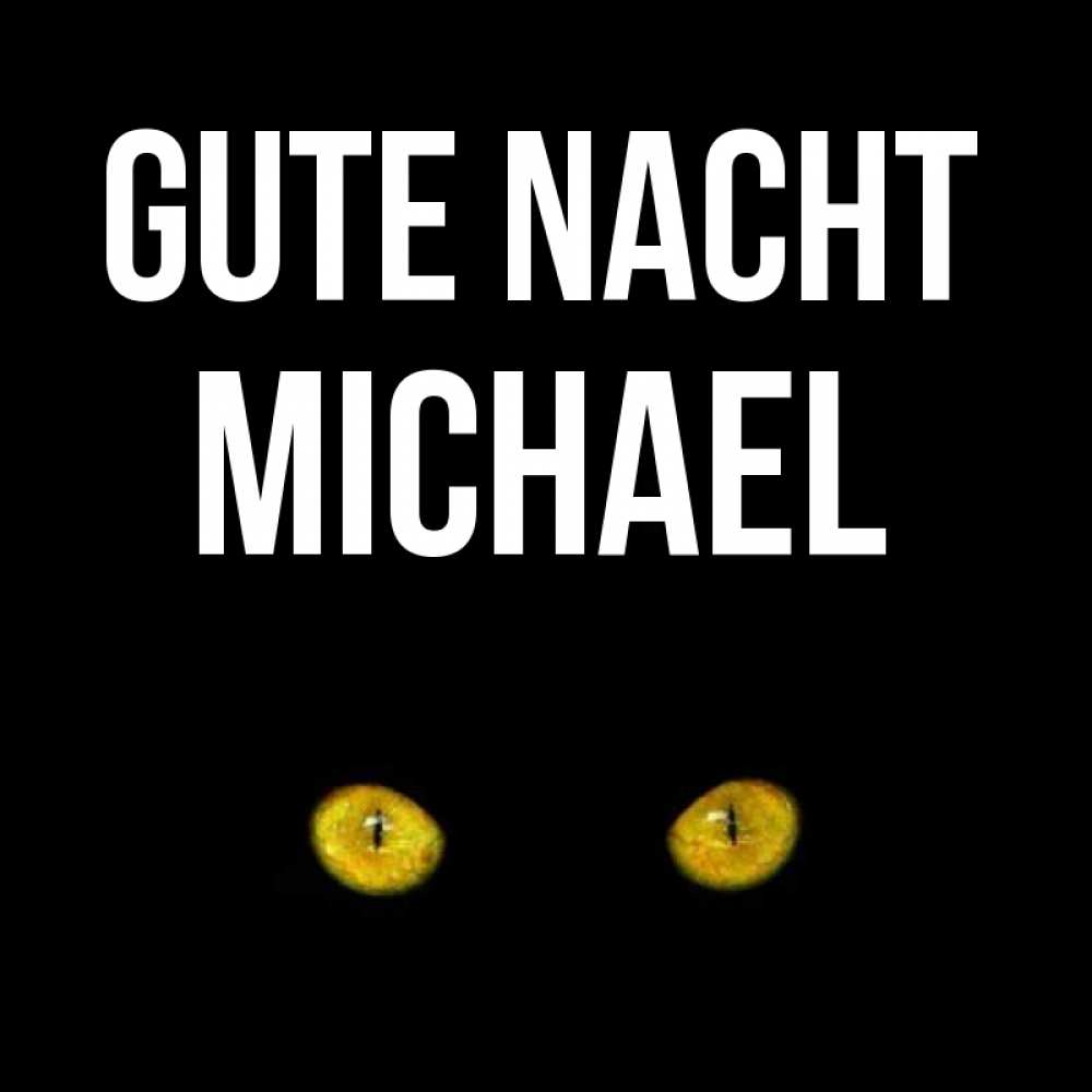 Открытка на каждый день с именем, Michael Gute Nacht сладких снов бесстрашный мой дружочек Прикольная открытка с пожеланием онлайн скачать бесплатно 