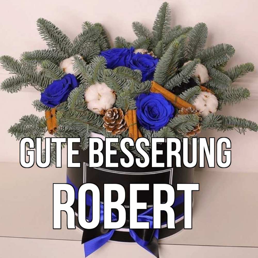 Открытка на каждый день с именем, Robert Gute Besserung короче кто то загрузил эти шишки Прикольная открытка с пожеланием онлайн скачать бесплатно 
